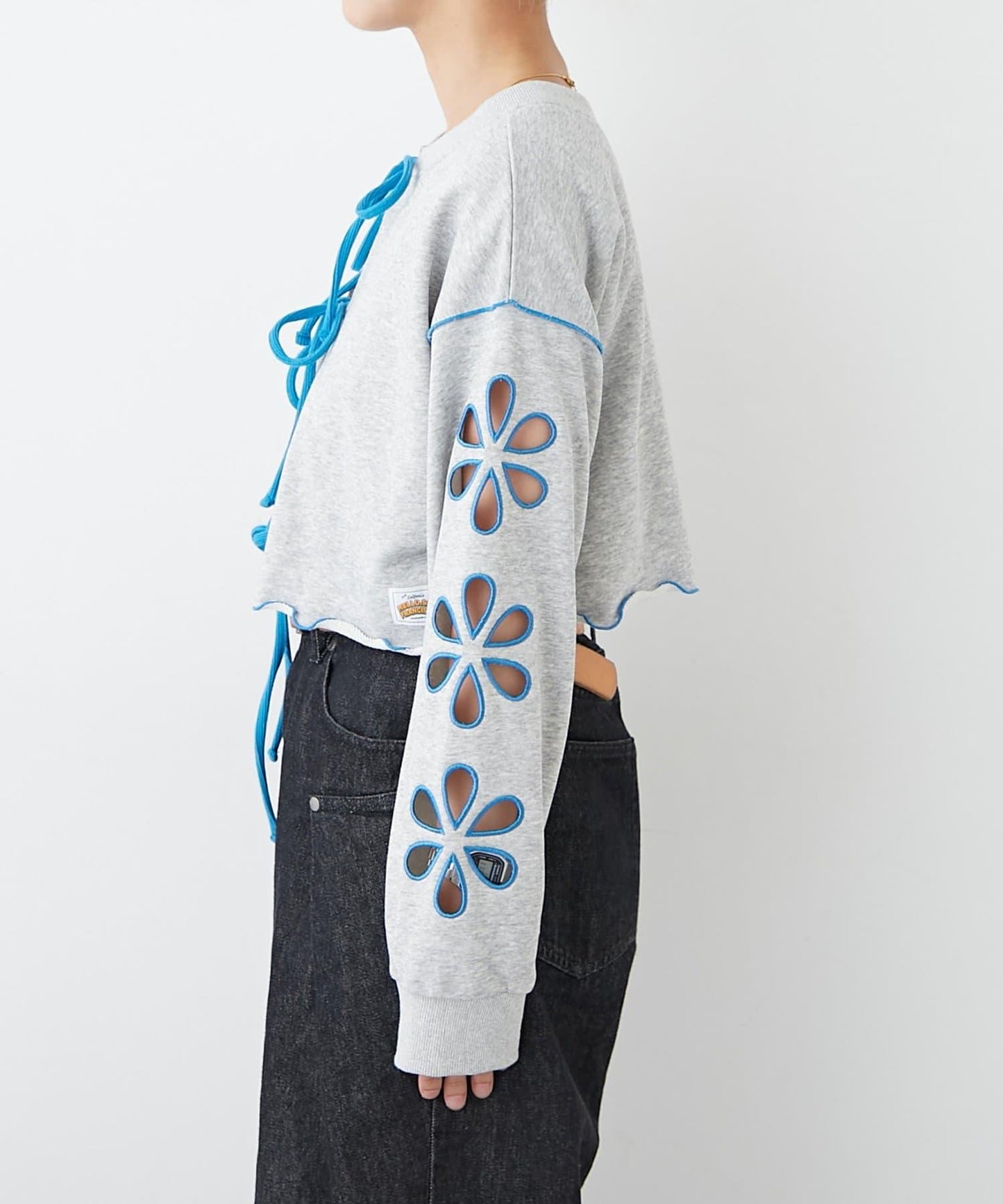 H.S2WAY花朵剪裁衛衣開衫