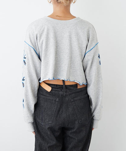 H.S2WAY花朵剪裁衛衣開衫