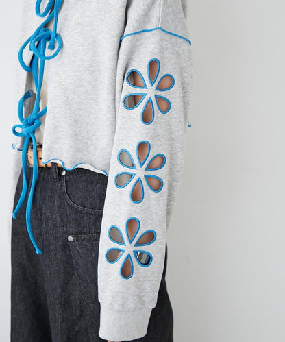 H.S2WAY花朵剪裁衛衣開衫