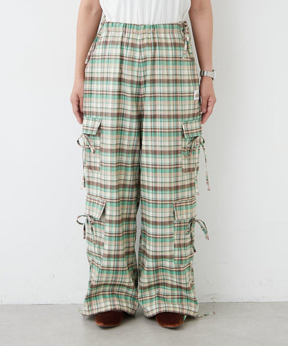 H.S格子印花貨物褲