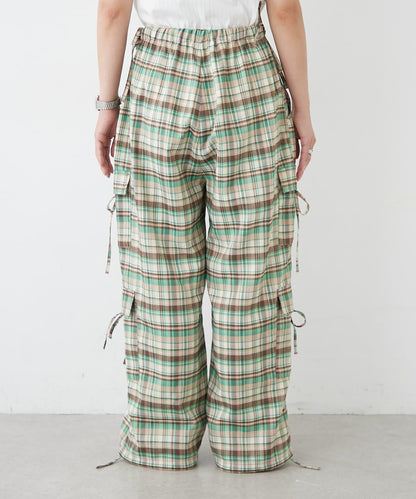 H.S格子印花貨物褲