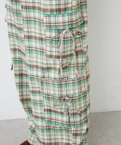 H.S格子印花貨物褲