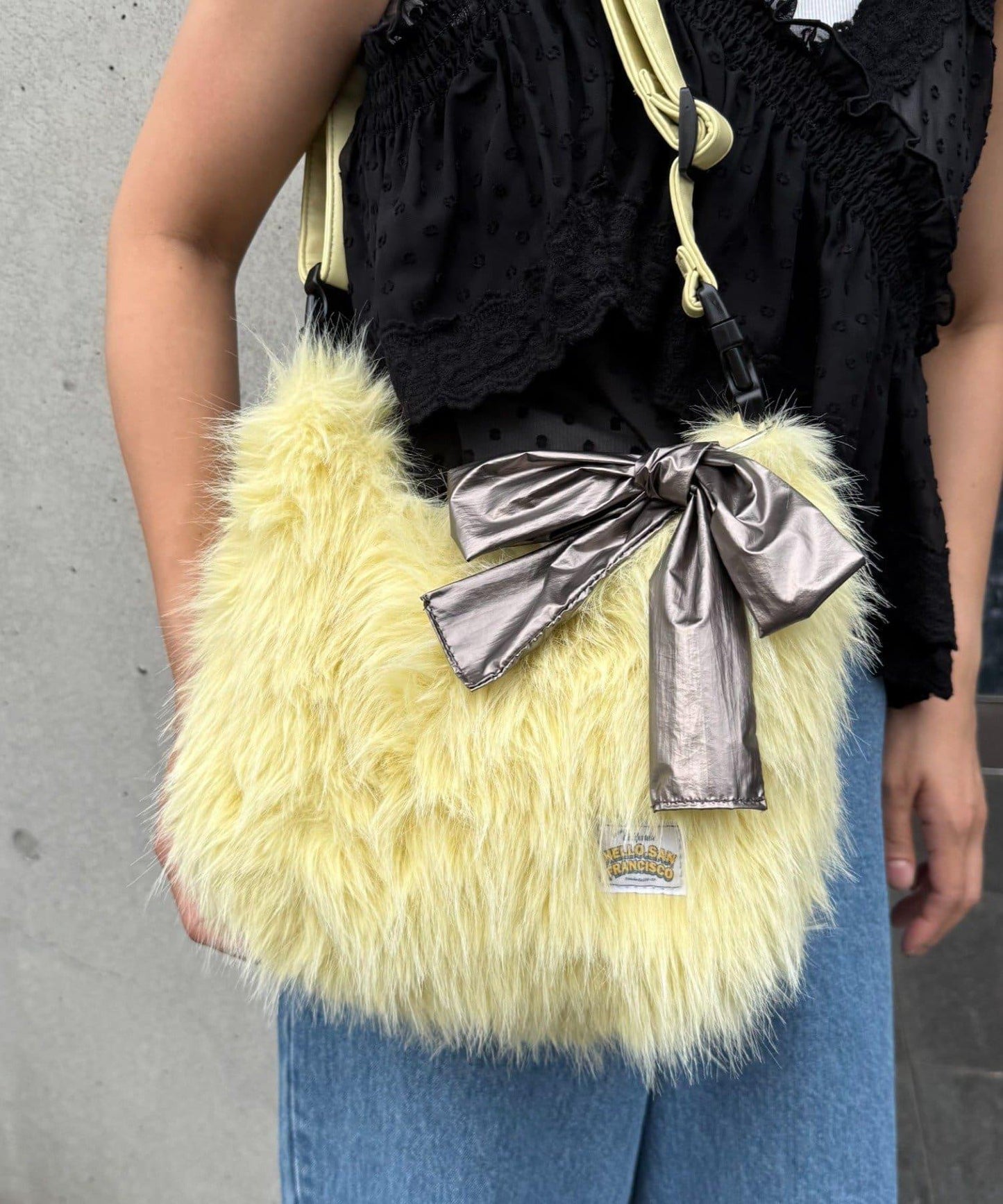 H.S絲帶掛飾多功能手提袋