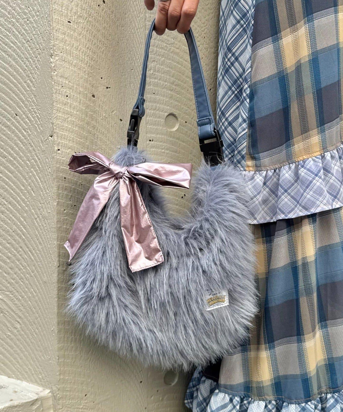 H.S絲帶掛飾多功能手提袋