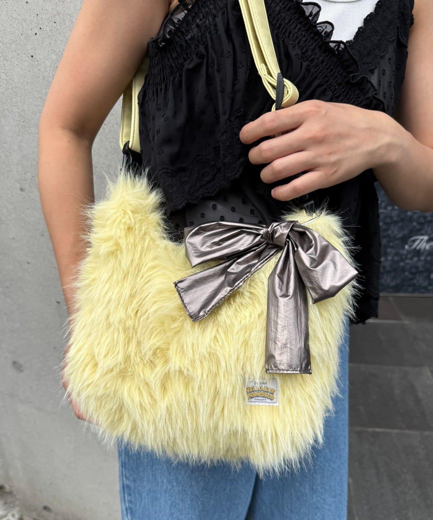 H.S絲帶掛飾多功能手提袋