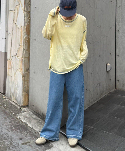 H.S透明紗質圓領T恤