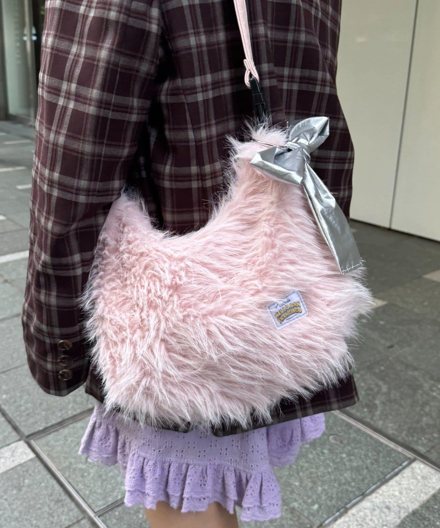 H.S絲帶掛飾多功能手提袋