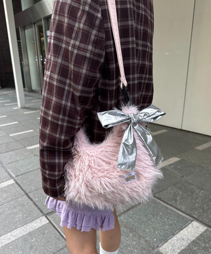 H.S絲帶掛飾多功能手提袋