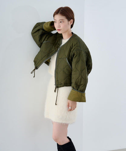 【/2025AW/可逆】拼接短款羽絨夾克