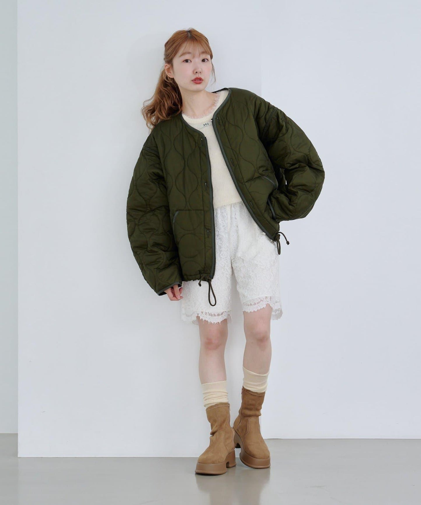 【/2025AW/皮革&絨面】厚底中筒靴