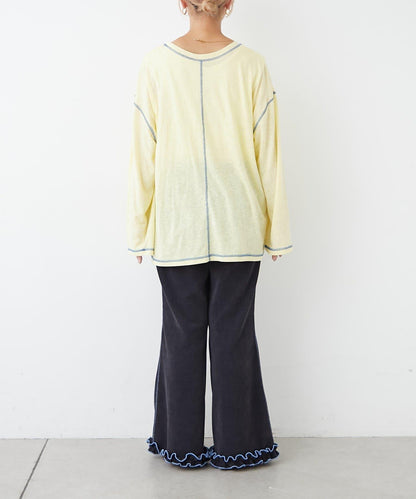 H.S透明紗質圓領T恤