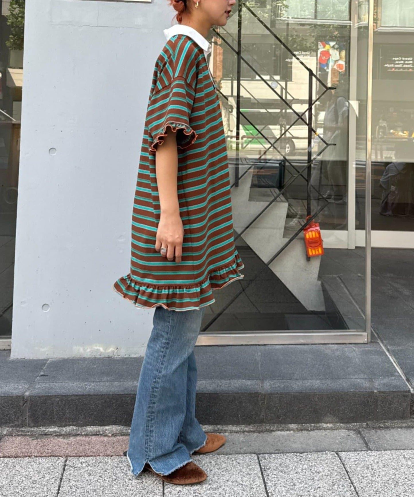 H.S標誌刺繡運動衫長款襯衫