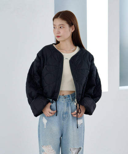 【/2025AW/可逆】拼接短款羽絨夾克