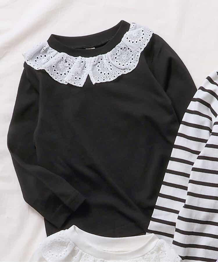 領口蕾絲T恤/7天風格