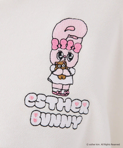 【Esther Bunny 合作】刺繡短款帽衫