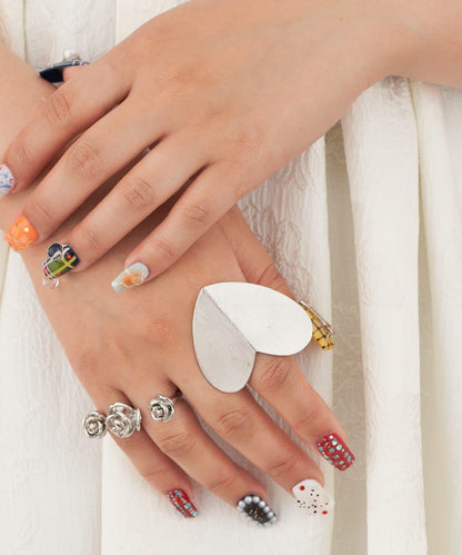 【Ciaopanic】me+me花朵愛心戒指套裝