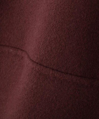 固體羊毛無領開衫