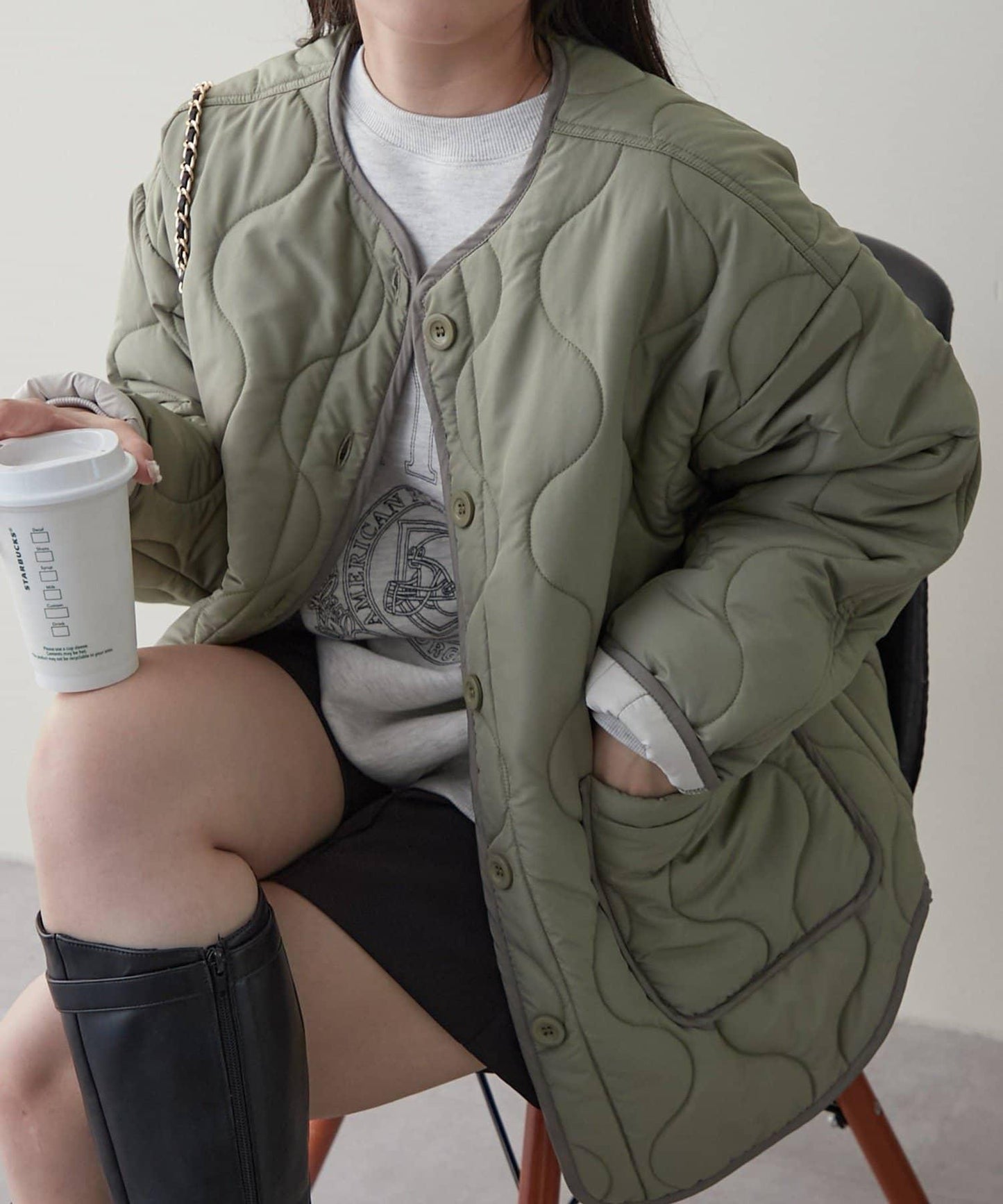 【人氣設計】配色拼接棉服