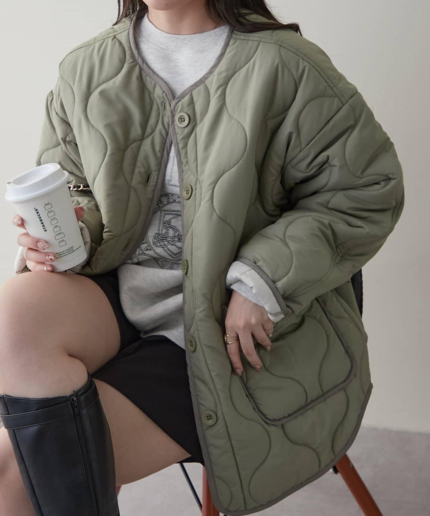 【人氣設計】配色拼接棉服