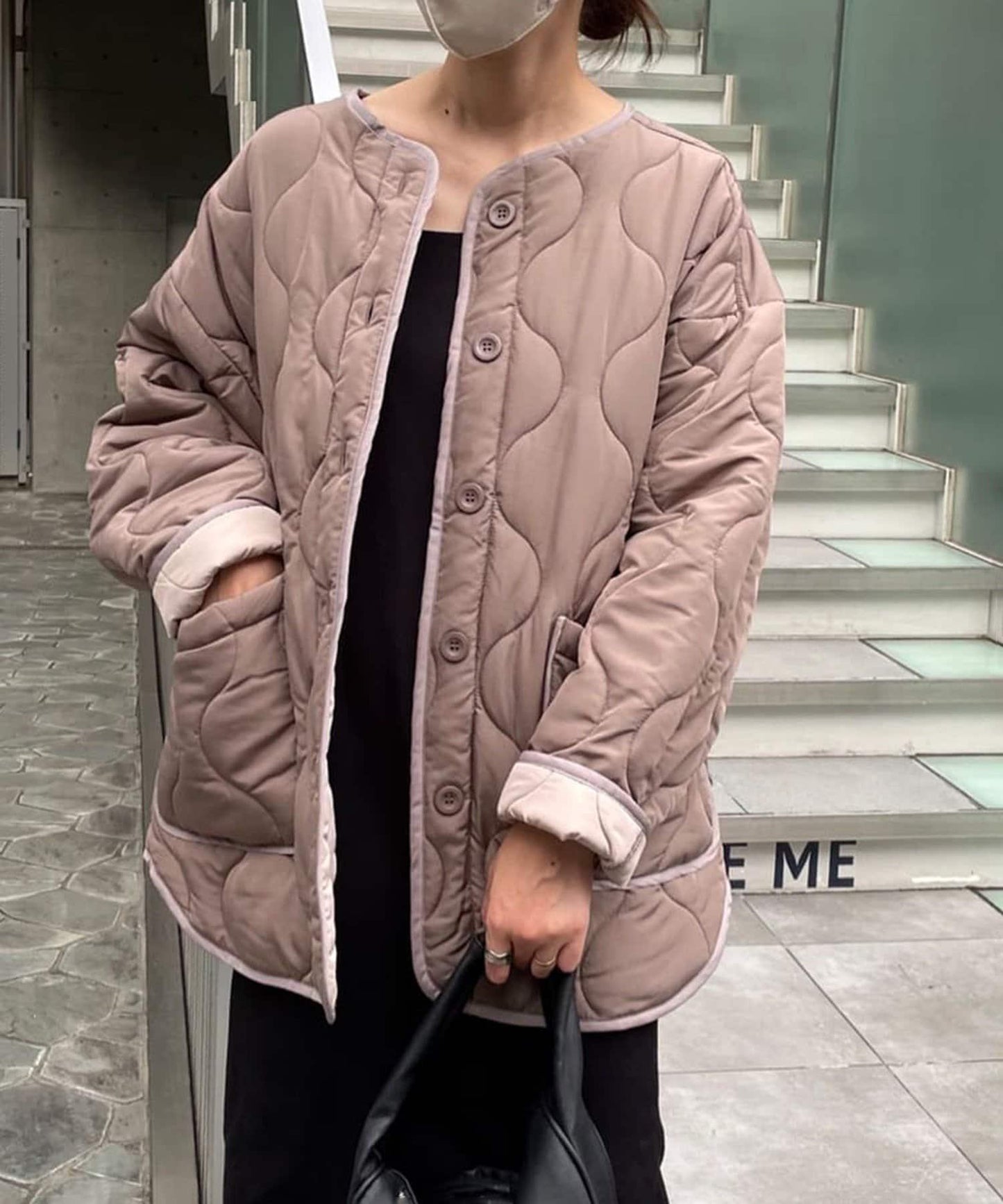 【人氣設計】配色拼接棉服