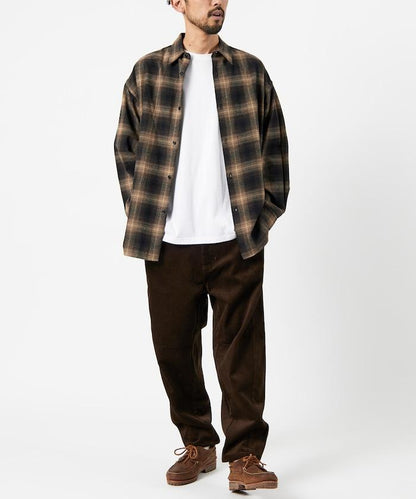 寬鬆版型 燈芯絨 弧形褲褲 / 錐形版型 【限定推出】