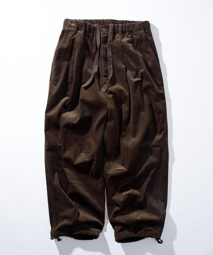 寬鬆版型 燈芯絨 軍事風馬戲團褲 / 雪地褲