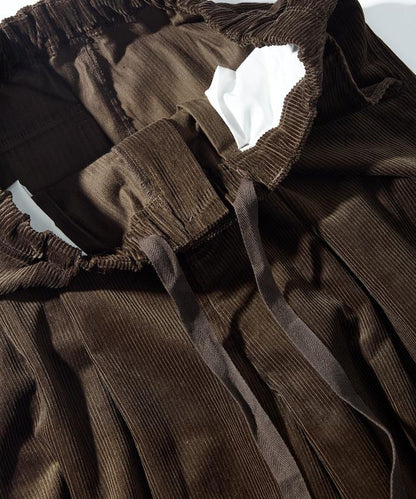 寬鬆版型 燈芯絨 軍事風馬戲團褲 / 雪地褲