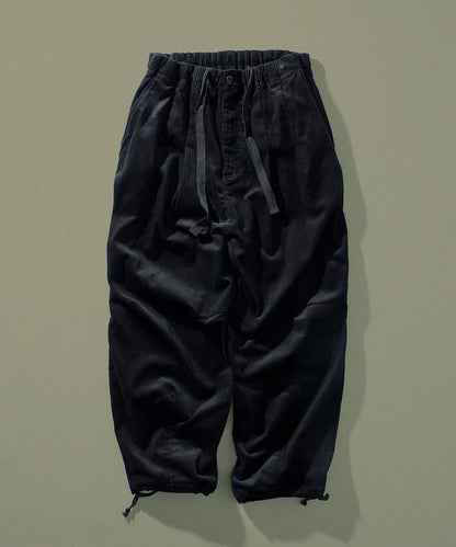 寬鬆版型 燈芯絨 軍事風馬戲團褲 / 雪地褲