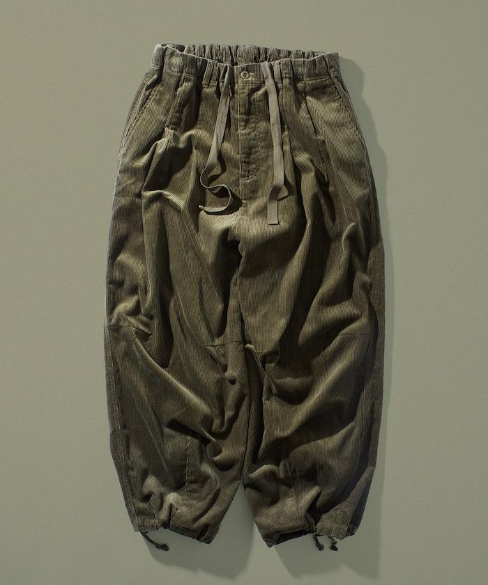 寬鬆版型 燈芯絨 軍事風馬戲團褲 / 雪地褲