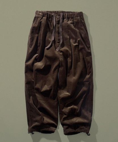 寬鬆版型 燈芯絨 軍事風馬戲團褲 / 雪地褲