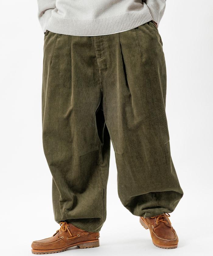 寬鬆版型 燈芯絨 軍事風馬戲團褲 / 雪地褲