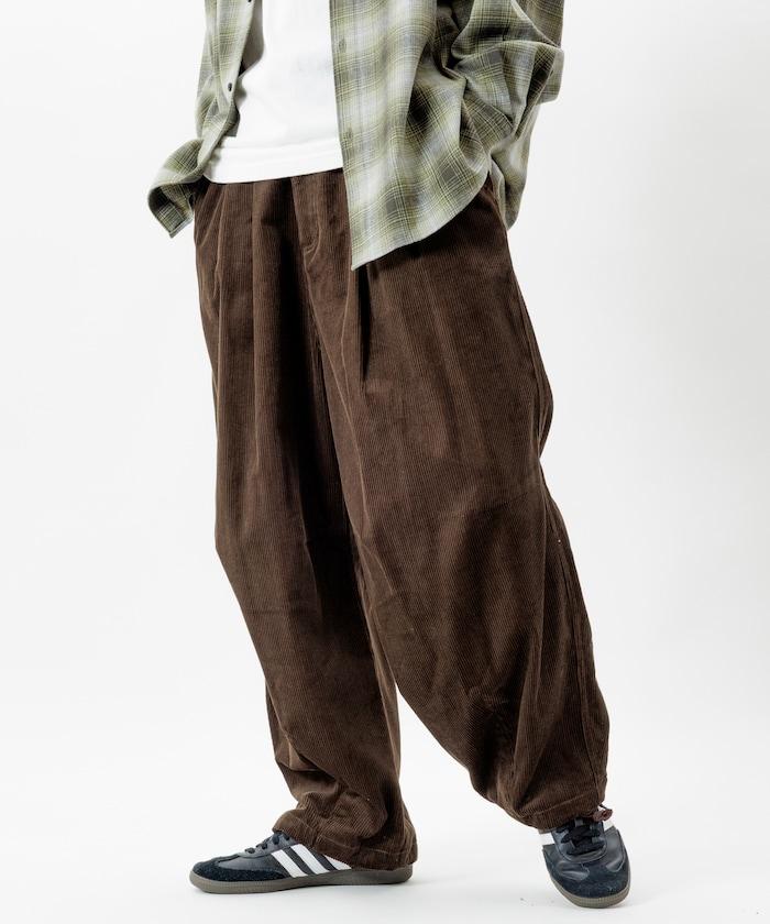 寬鬆版型 燈芯絨 軍事風馬戲團褲 / 雪地褲