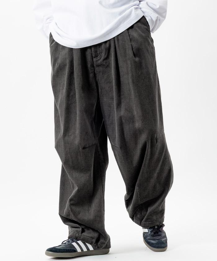 寬鬆版型 燈芯絨 軍事風馬戲團褲 / 雪地褲