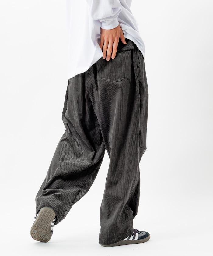 寬鬆版型 燈芯絨 軍事風馬戲團褲 / 雪地褲