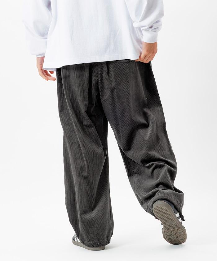 寬鬆版型 燈芯絨 軍事風馬戲團褲 / 雪地褲