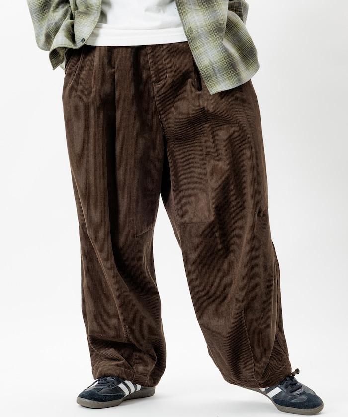 寬鬆版型 燈芯絨 軍事風馬戲團褲 / 雪地褲