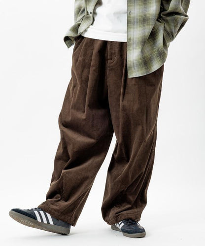 寬鬆版型 燈芯絨 軍事風馬戲團褲 / 雪地褲