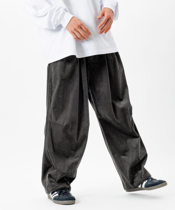 寬鬆版型 燈芯絨 軍事風馬戲團褲 / 雪地褲