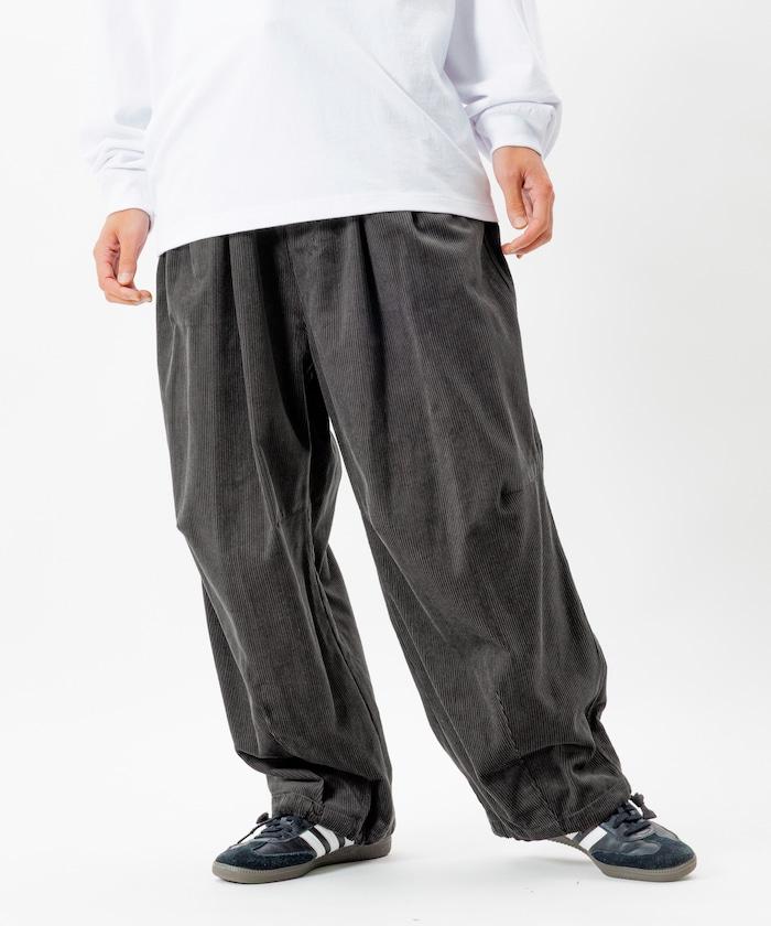 寬鬆版型 燈芯絨 軍事風馬戲團褲 / 雪地褲