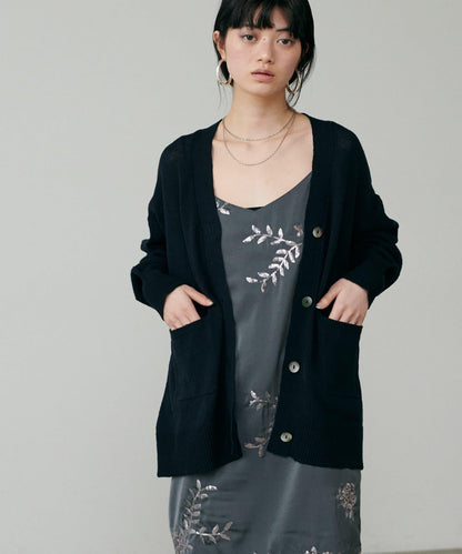 【限定】棉麻透薄針織開衫