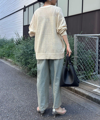 【限定】棉麻透薄針織開衫