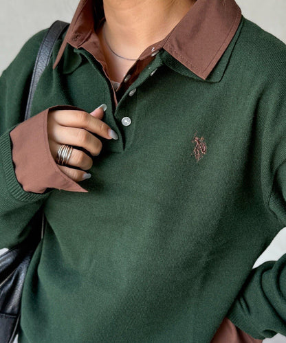 【美國馬球協會】疊層款Polo衫