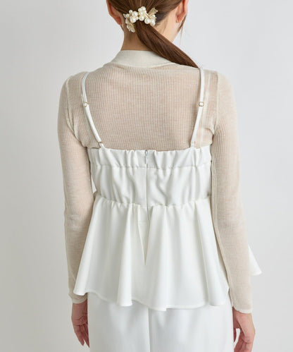 【La boutique BonBon】荷葉邊吊帶連衣裙