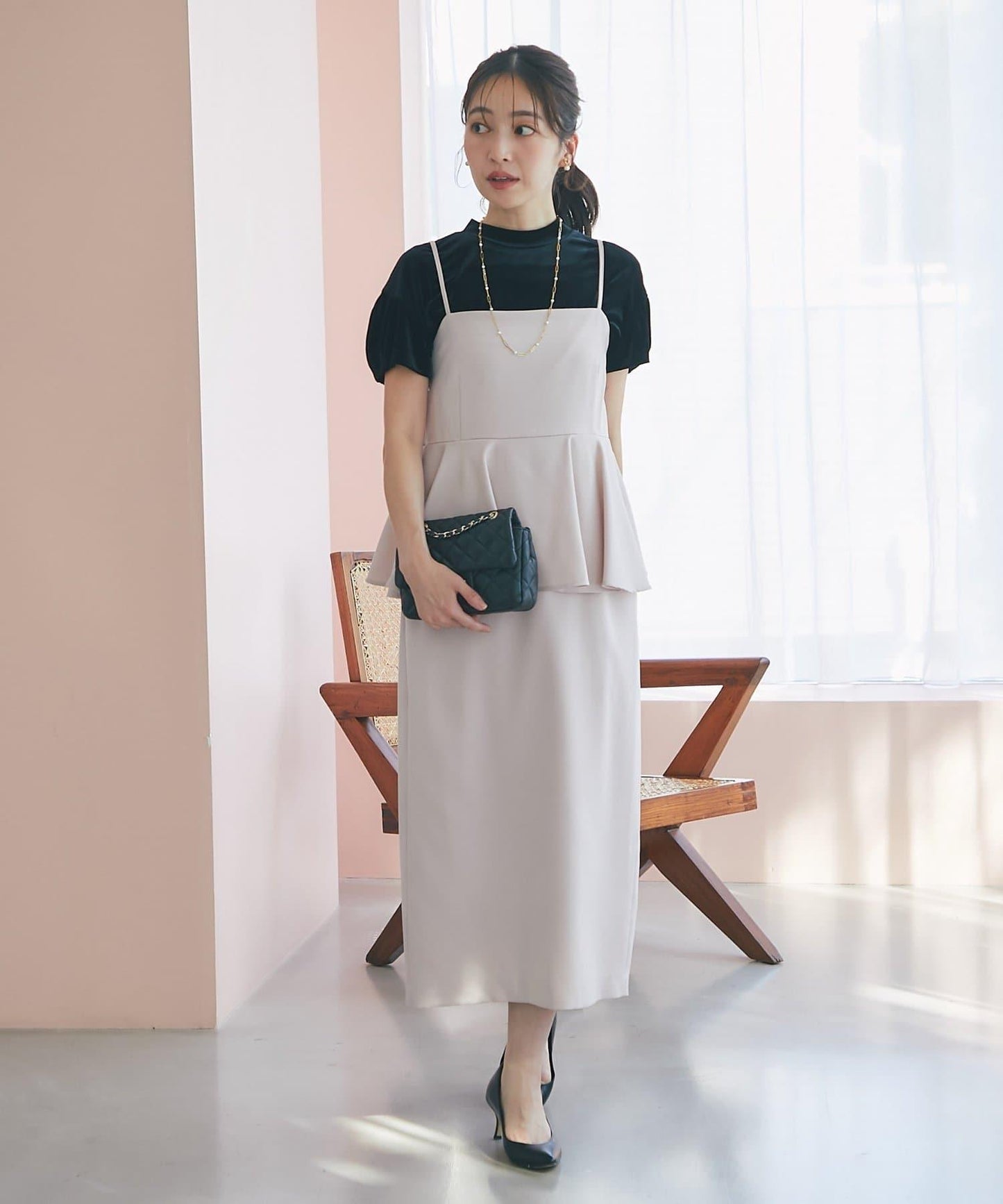 【La boutique BonBon】荷葉邊吊帶連衣裙