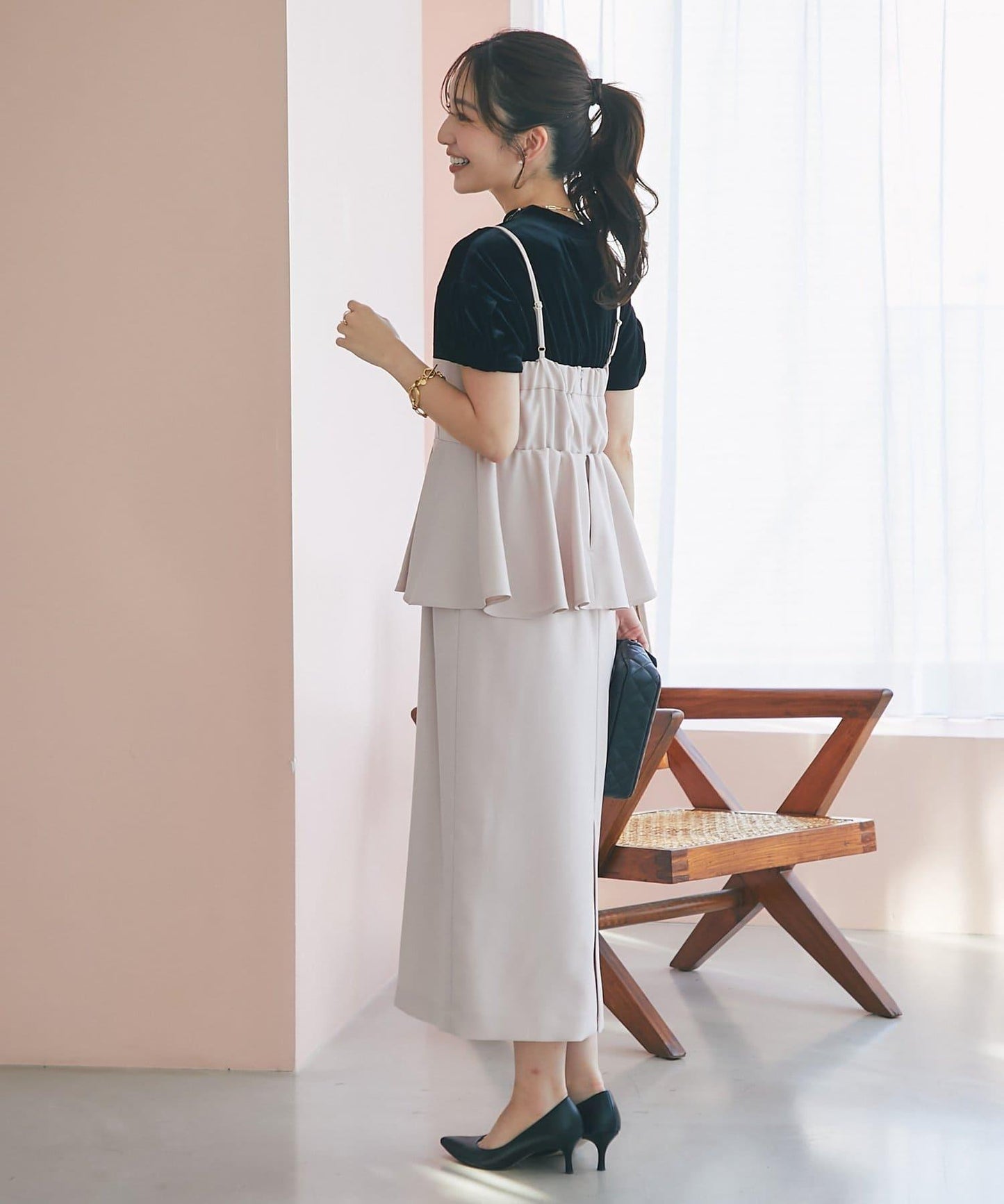 【La boutique BonBon】荷葉邊吊帶連衣裙