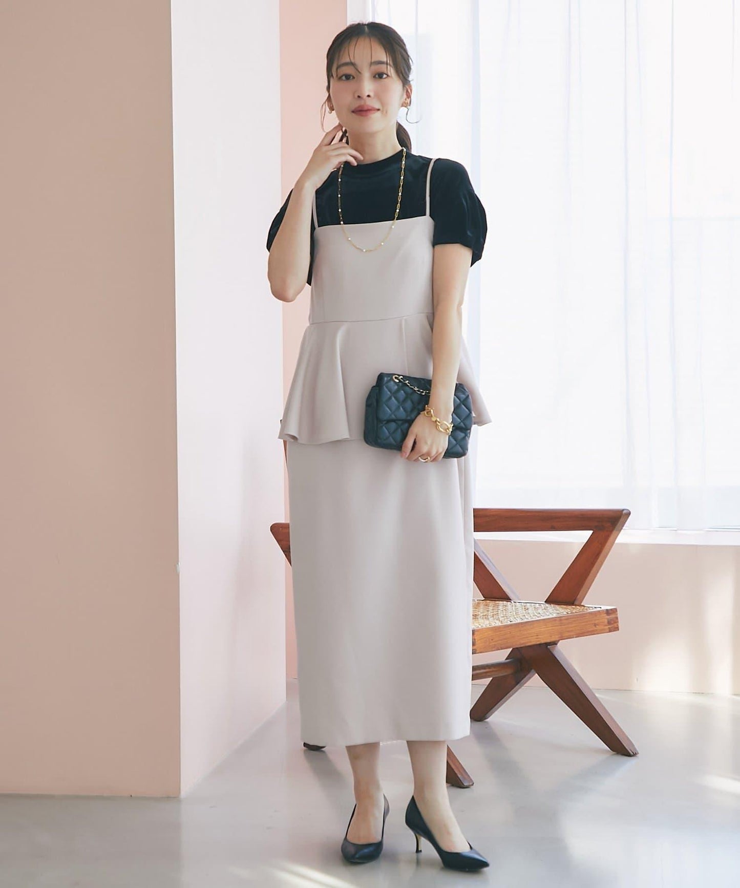 【La boutique BonBon】荷葉邊吊帶連衣裙