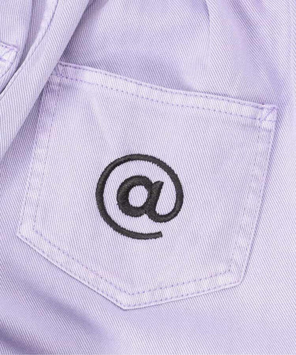 彩色磨邊褲