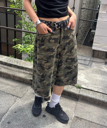 【AW】柄帆布半褲