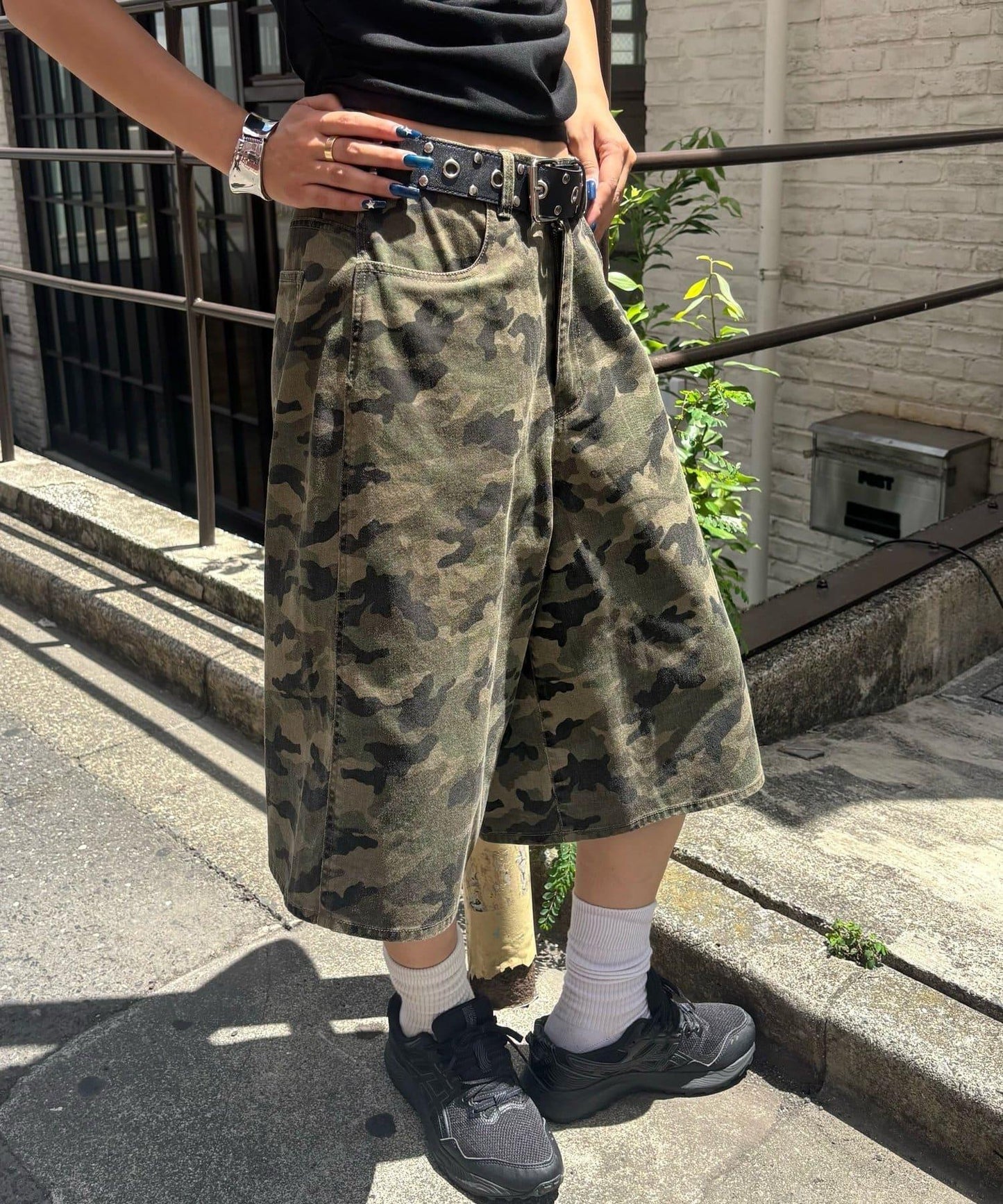 【AW】柄帆布半褲