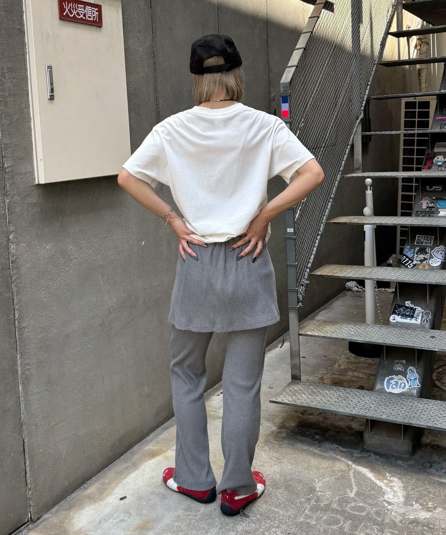 羅紋疊穿裙褲